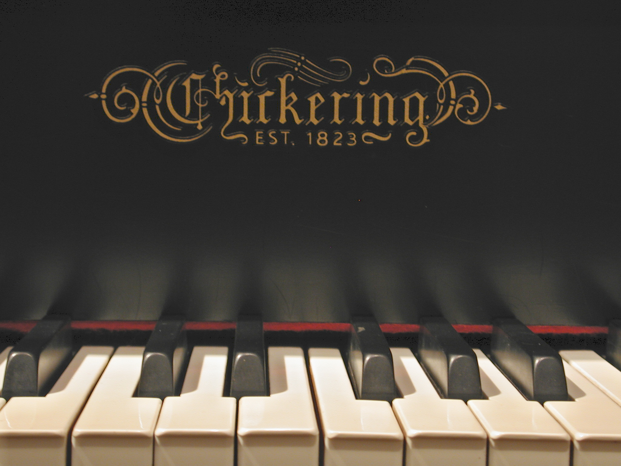 Chickering keyboard and company name
